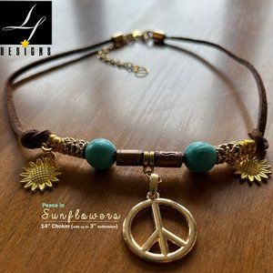 lf Designs: Peace in Sunflowers Choker Collar